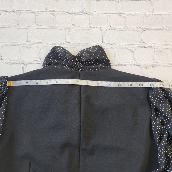 Calvin Klein black blouson style sleeve midi dress size 12 - Picture 11 of 13